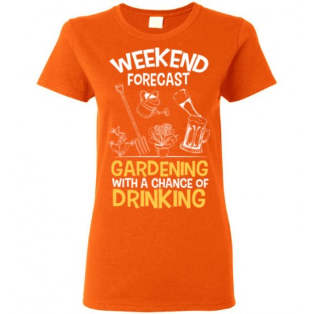 Drinking During Gardening Ladies Short-Sleeve