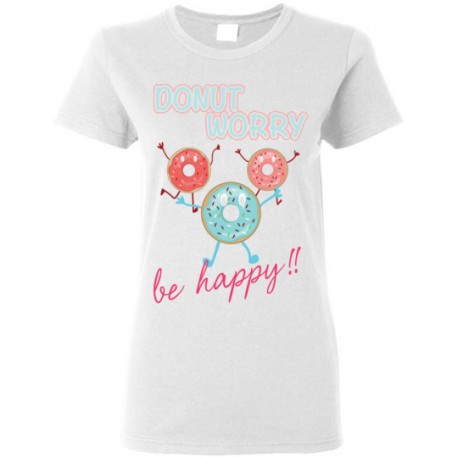 Happy Donuts Ladies Short-Sleeve