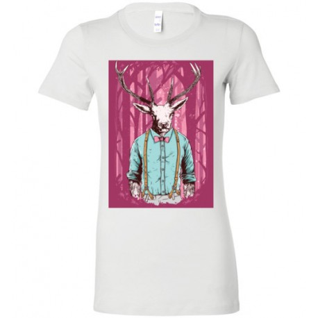 Dear Deer Mia Ladies Tee (White)