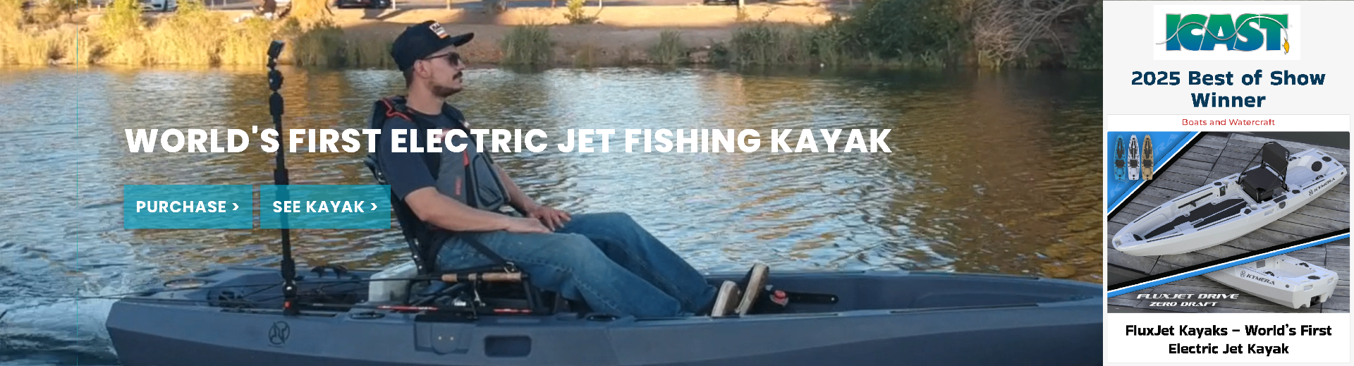 FluxJet Electric Jet Fishing Kayak