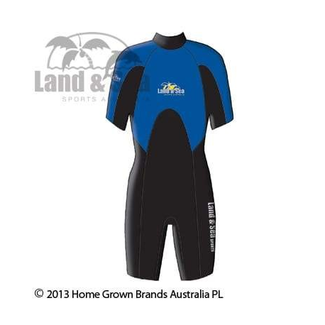 Spring Wetsuit 2XL Black/Blue by Land and Sea Sports