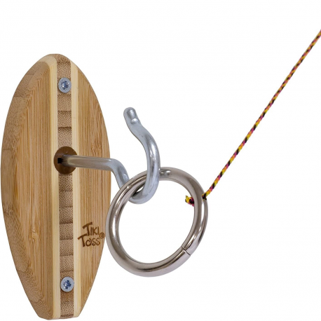 Tiki Toss Hook and Ring Game Short Board Edition