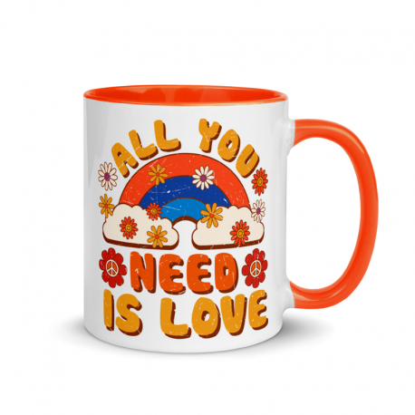 All You Need Is Love Retro 11oz Accent Mug