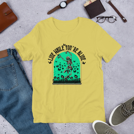 Live While You're Alive Retro Inspired Unisex Tee