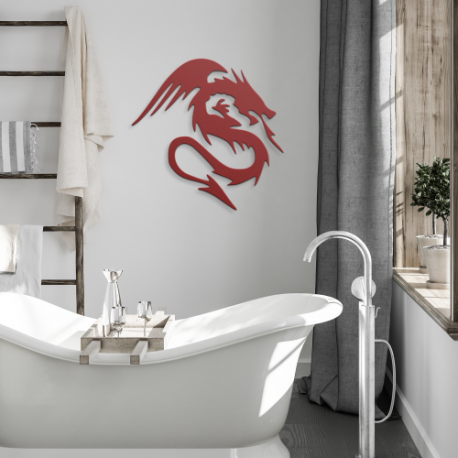 Dragon Die-Cut Metal Wall Art