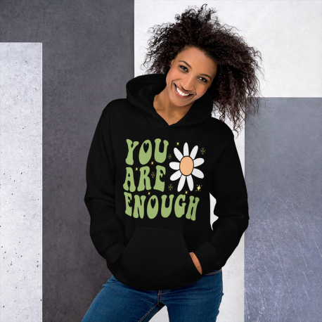 You Are Enough Retro Inspired Unisex Hoodie