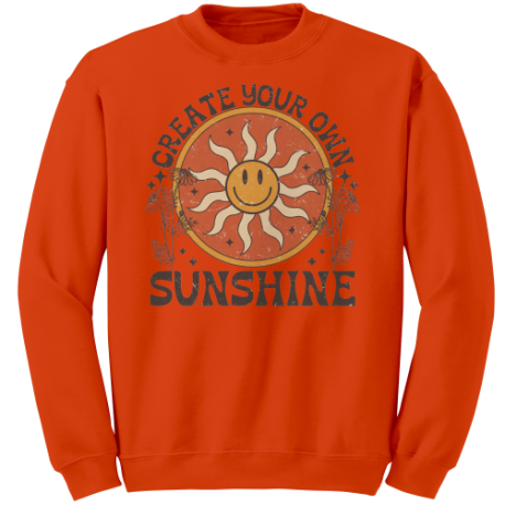 Create Your Own Sunshine Retro Inspired Sweatshirt