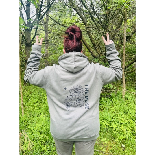 THE MUSE HOODIE - GREY SAGE