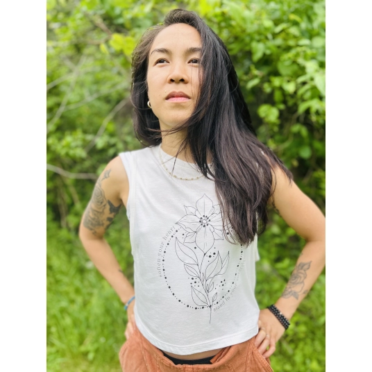 SOVEREIGN HEART CROP TANK - NATURAL