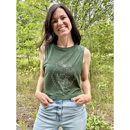 SOVEREIGN HEART CROP TANK - FOREST