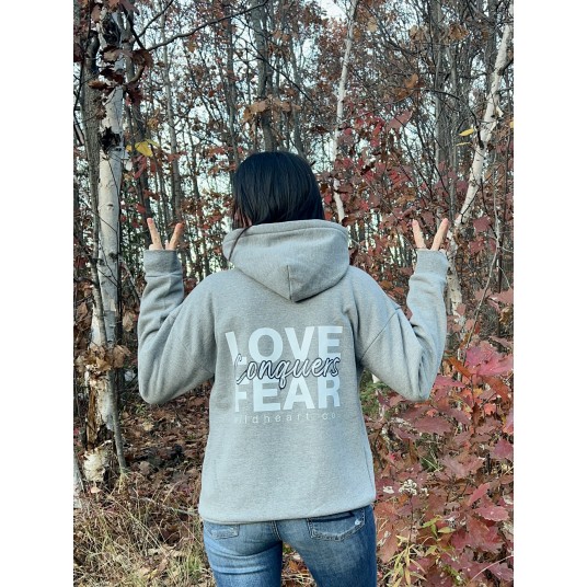 CHOOSE LOVE COTTON HOODIE - ATHLETIC