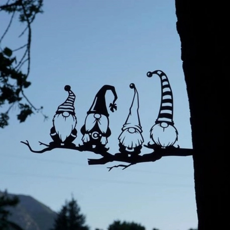 Gnomes Metal Art Made For Garden or Doorposts