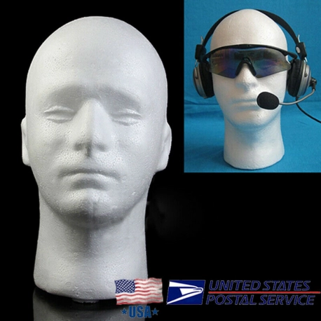 Male Mannequin Styrofoam Foam Head Display Stand