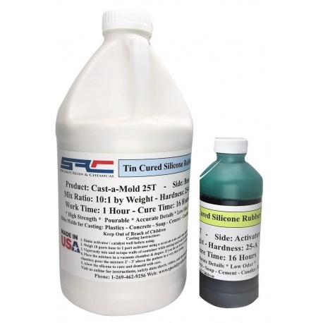 Cast-a-Mold 25T High Strength RTV Silicone Rubber for Mold Making 1/2 Gallon