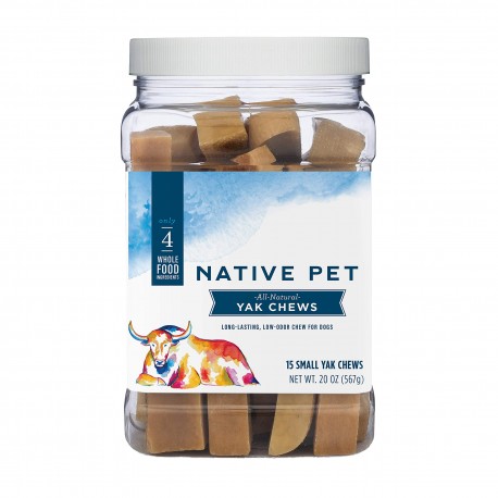 Native Pet Yak Chews for Dogs (15 Small)