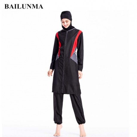 Burkinis. Maillot de bain musulman femmes islamique