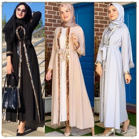 Robe Longue pour Femme Musulmane, Hijab vêtements islamiques