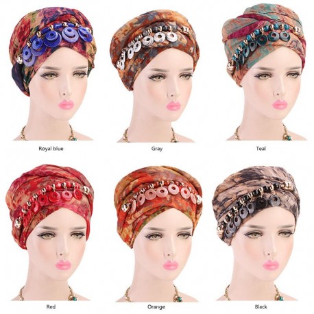 Femmes mode écharpe Hijab chapeau multi-style .Turban cheveux accessoires