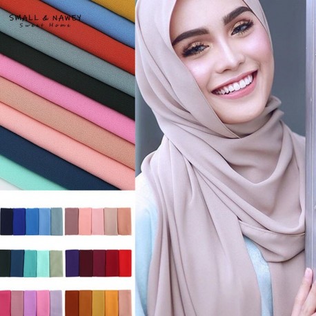 Écharpe .khimars en mousseline de soie  Hijab