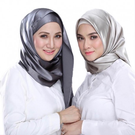 Foulard Hijab musulmanes en soie .khimars