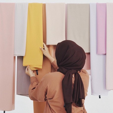 Foulard mousseline de soie écharpe hijab musulmane femmes.