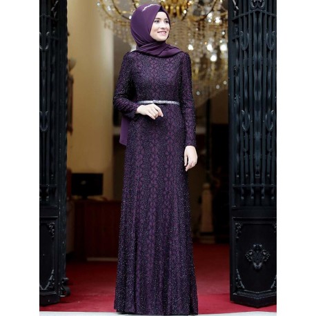 Hhijab robe de soirée dentelle. fabriqué en turquie .