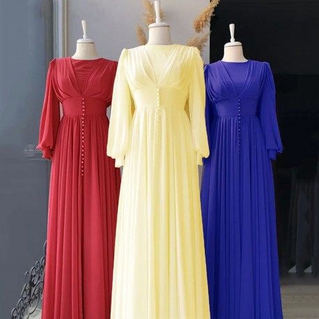 Hijab mousseline de soie musulmane Abaya . robe hijab pour femmes islamique