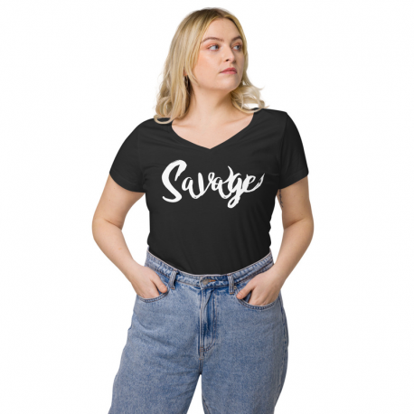 Tee-shirt col V femme Savage