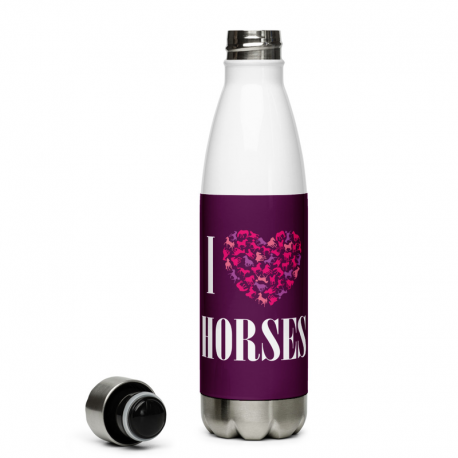 I Love Horses Wasserflasche (480 ml)
