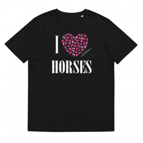 I Love Horses - UNISEX Bio Baumwoll T-Shirt
