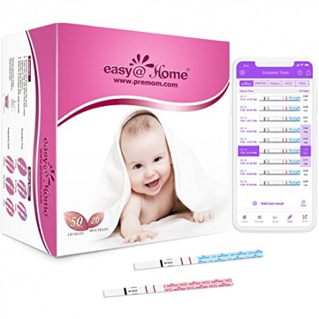 50 Ovulation Test Strips and 20 Pregnancy Test Strips Combo Kit