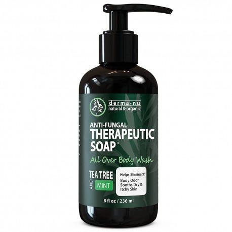 Antifungal Antibacterial Soap & Body Wash - Natural Anti-Fungal Treatment with Tea Tree Oil for Jock Itch, Athletes Foot, Body O