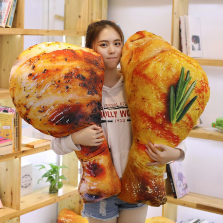 90cm Chicken leg Pillow Simualation large size Plush Toy soft cushion stuffed food doll decor Delicious christmas gift for child