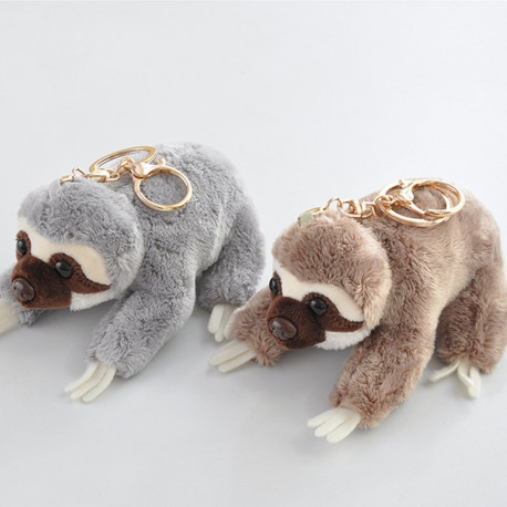 5 inch Cute Sloth Plush Animal Key Chain Stuffed Toy Great Gift