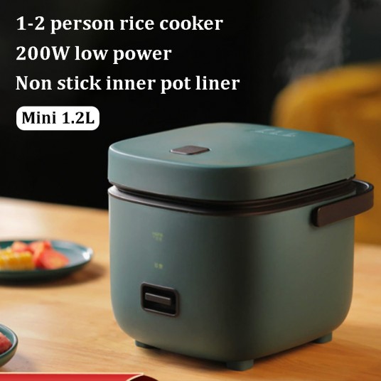 New Mini Rice Cooker Automatic Household Kitchen Electric Cooking machine 1-2 People Food Warmer Steamer 1.2L Small Rice Cooker