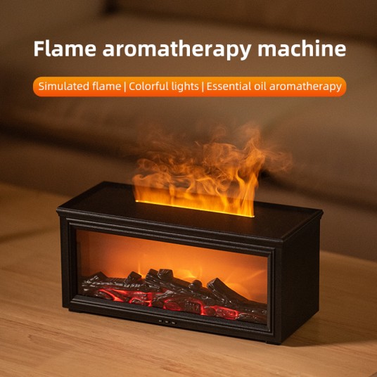 7 colors of essential oil fireplace diffuser mini flame aromatherapy fireplace humidifier aromatherapy oil diffuser
