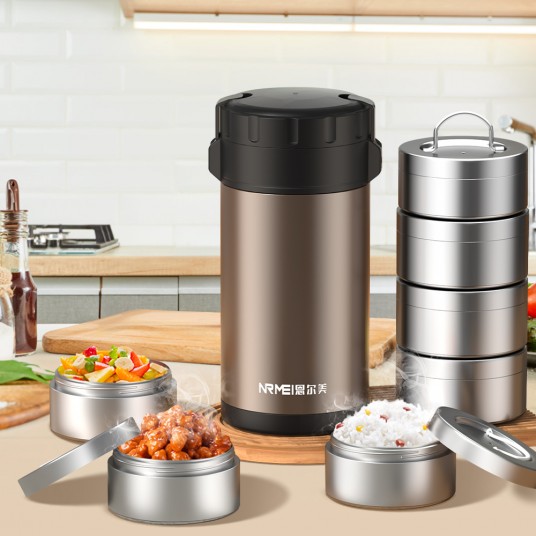 Stainless Steel Lunch Box, Large Capacity, Outdoor Portable Bento Box, Multi-Layer Thermal Food Storage Container, New Upgrade