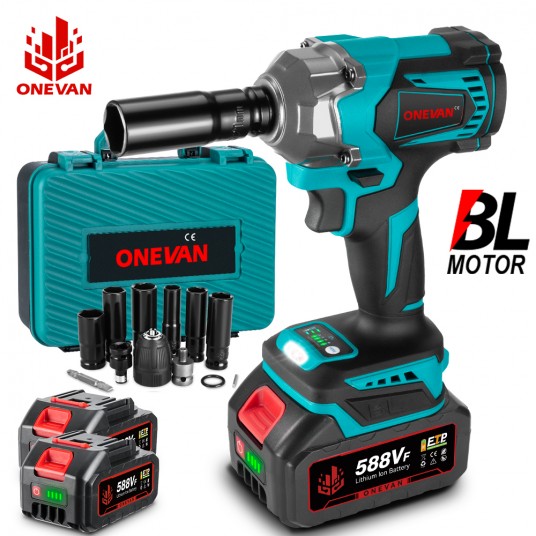 ONEVAN 1200N.M Brushless Electric Impact Wrench 3 Funtion 1/2