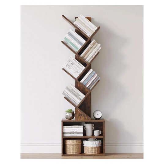 Small Bookcase with Storage Cabinet, Modern Tall Narrow Bookshelves Organizer, Floor Standing Book Shelf for Bedroom