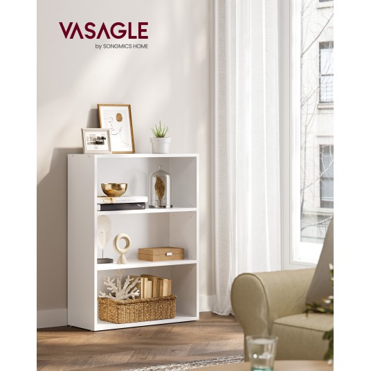 VASAGLE CUSTOS Collection - Bookshelf, 3-Tier Bookcase, Book Shelf, Open Storage Shelf, 9.4 x 23.6 x 32 Inches, for Living Room