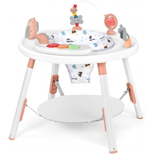 Baby activity center, 3-in-1 with detachable toys and 360 degree rotating seat, ideal for toddler development and entertainment