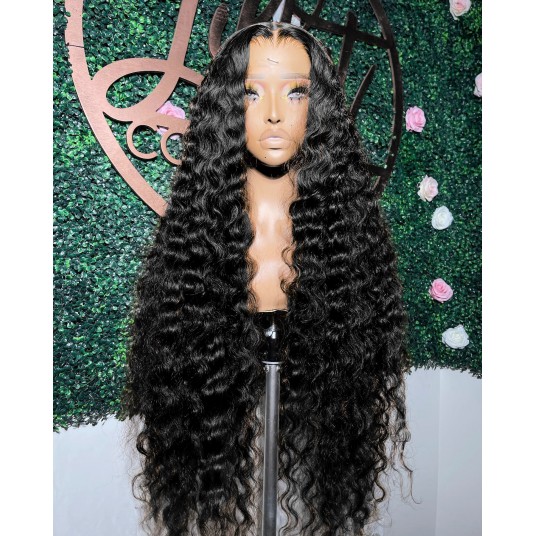 200 Density Loose Deep Wave 13x4 HD Lace Front Human Hair Wigs Brazilian 30 Inch Curly Water Wave 5x5 Glueless Wig Human Hair
