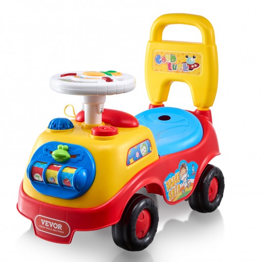 VEVOR Toddler Ride On Push Car Sit to Stand Kids Ride On Toy Car with Music Steering Wheel   Seat Storage for Toddlers Ages 1-3