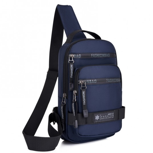 Chest Bag For Men New Large Capacity Shoulder Korean Version Travel Lightweight Nylon Crossbody Bag Backpack