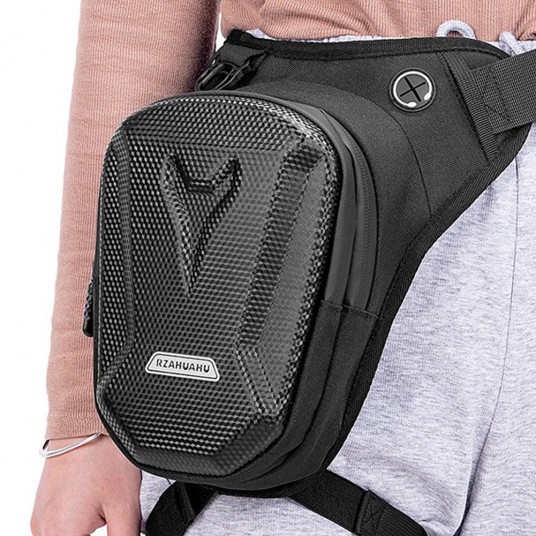 Motorcycle Drop Leg Side Bag EVA Polyester Hard Shell Waterproof Waist Bag for Outdoor Travel