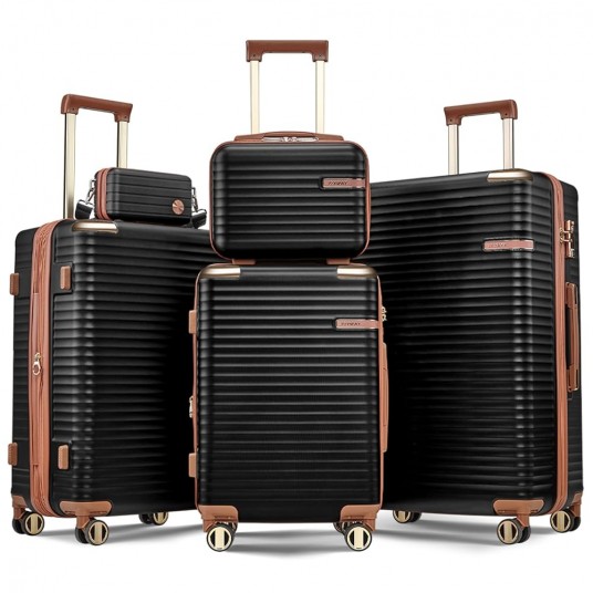 Joyway Expandable Luggage Sets 5 Piece, Lightweight Durable Hard Shell Travel Suitcase Set with TSA Lock, Spinner Wheels