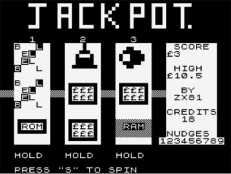 jackpot game for sinclair zx81